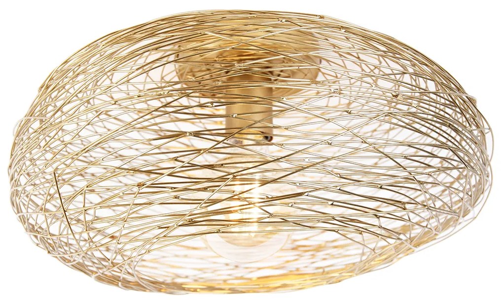 Интелигентна таванна лампа златиста овална с Wifi G95 - Sarella