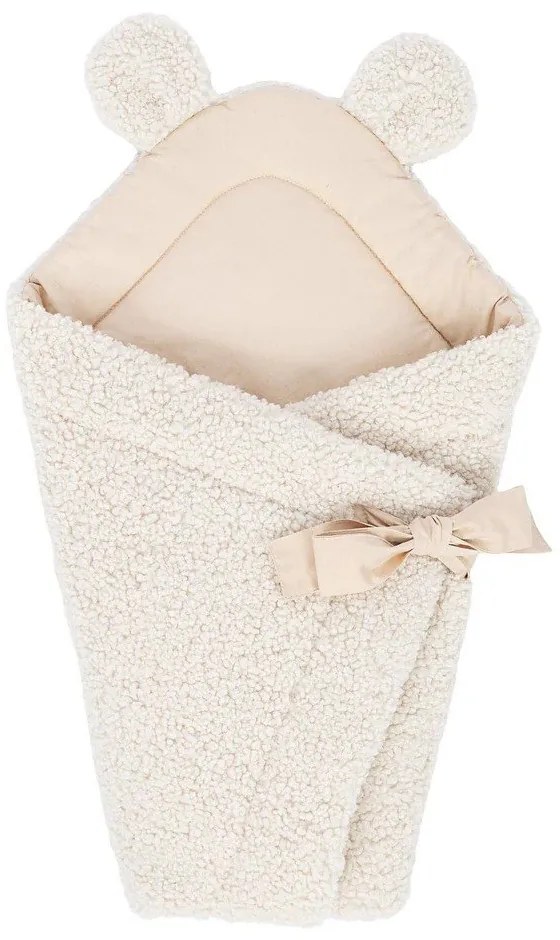 Кремаво бебешко одеяло от шерпа 35x65 cm – Meowbaby