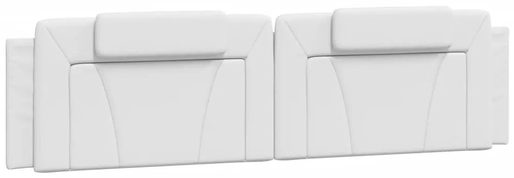 374815 vidaXL Мека табла за легло, бяла, 200 см, изкуствена кожа