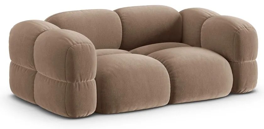 Кафяв кадифен диван 210 cm Loretto – Cosmopolitan Design