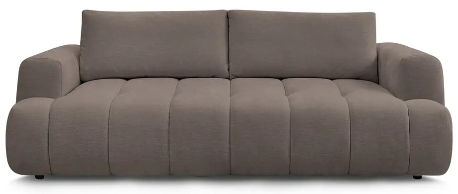 Кафяво-сив сгъваем/с място за съхранение диван 251 cm Fuji – Bobochic Paris