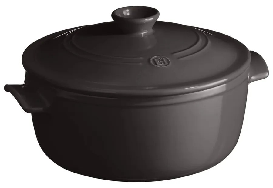 Черен керамичен съд с капак , ⌀ 27 cm - Emile Henry