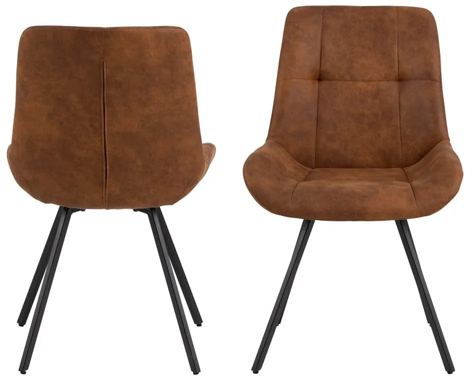 Кафяви трапезни столове в комплект от 2 броя Waylor - Actona
