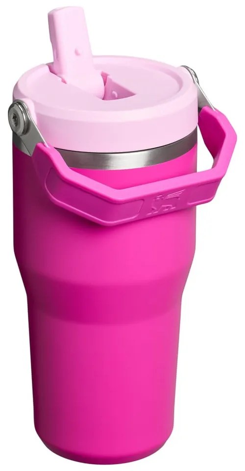 Розов термос от неръждаема стомана 600 ml IceFlow™ Flip Straw 2.0 Tumbler Violet Blossom – Stanley