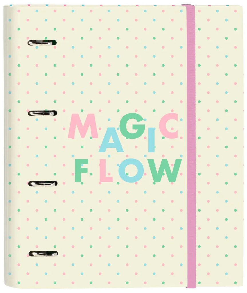 Папка с пръстени Glow Lab Magic flow Бежов (27 x 32 x 3.5 cm)