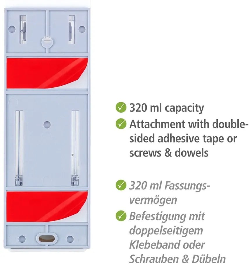 Бял стенен пластмасов диспенсер за сапун 320 ml Istres – Wenko