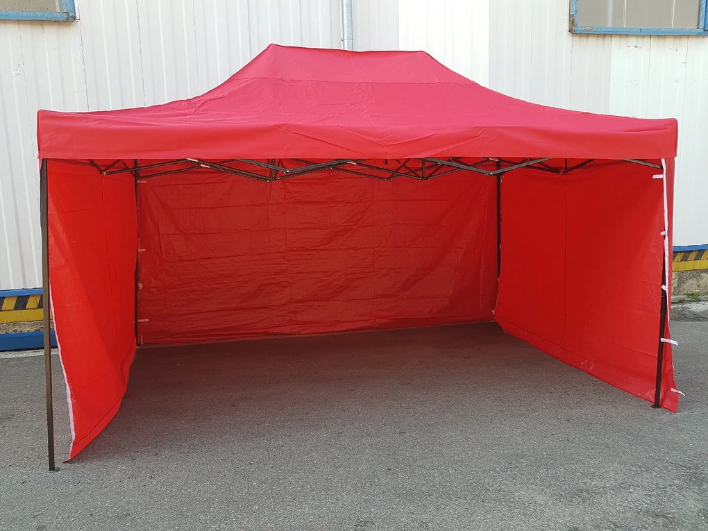 Шатра тип хармоника 3x4,5 червена SQ