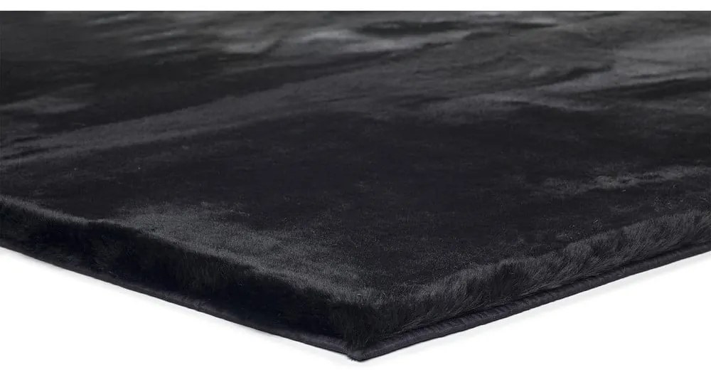Черен килим Fox Liso, 80 x 150 cm - Universal