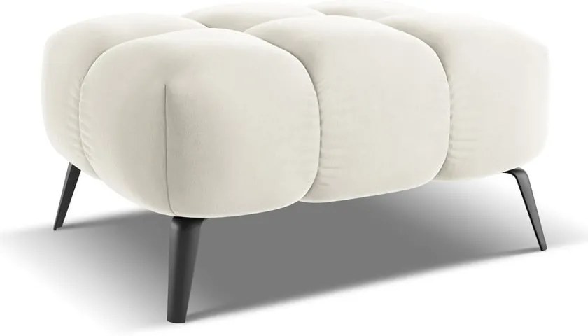 Бяла кадифена табуретка Nalu – Makamii