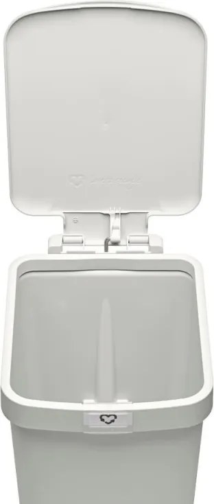 Кош за боклук с педал Brabantia StepUp 1008480, 16 л, Екологични материали, Голям отвор, Светлосив