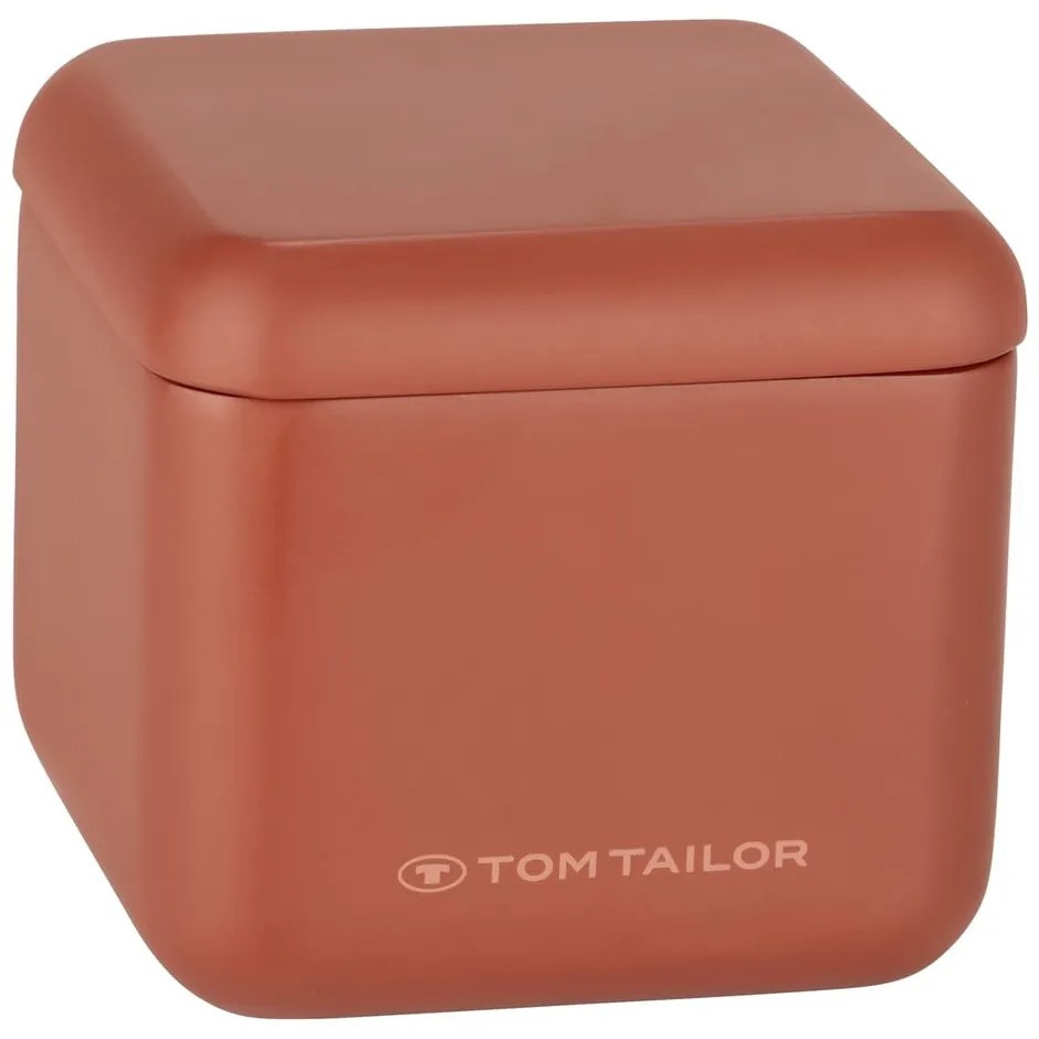 Оранжев органайзер за баня за памучни тампони от полиресин Tom Tailor T-Rounded – Wenko