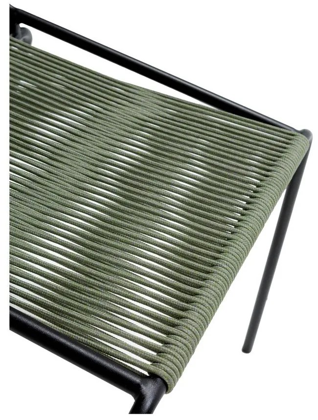 Зелени метални трапезни столове в комплект за подреждане 2 бр. Emily – Marckeric