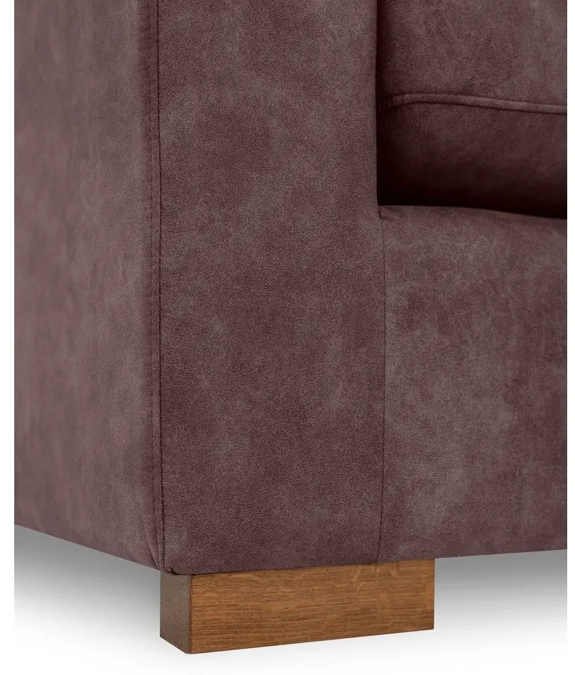 Тъмнокафяв диван от изкуствена кожа 266 cm Hamburg – Scandic