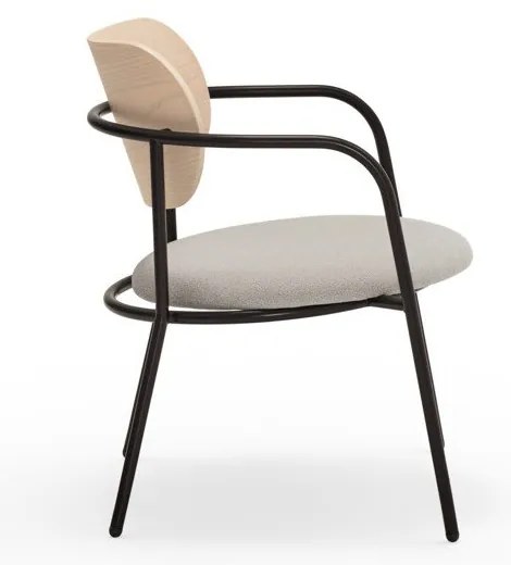 Светлосив трапезен стол в декор от пепел Eclipse - Teulat