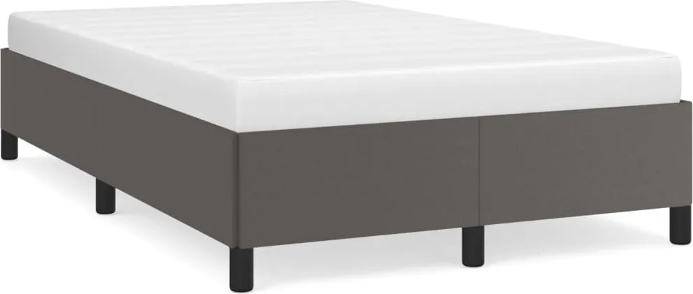 347243 vidaXL Рамка за легло, сива, 120x200 см, изкуствена кожа