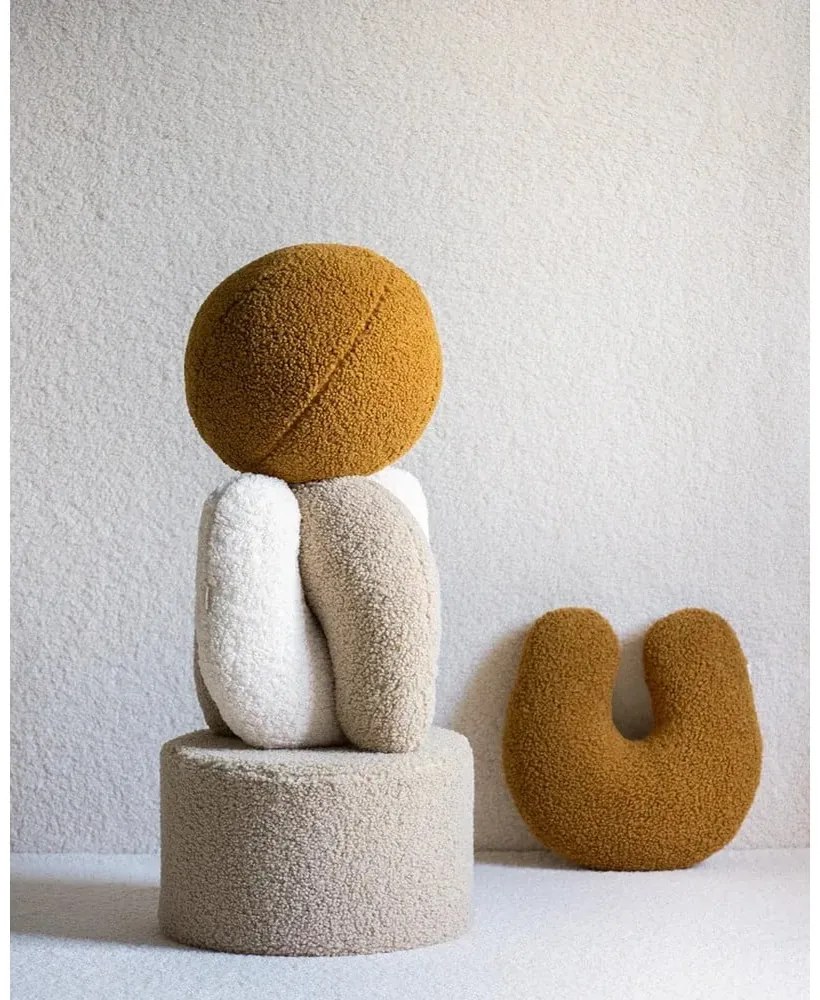 Светлокафява детска възглавница за диван от букле U – Wigiwama