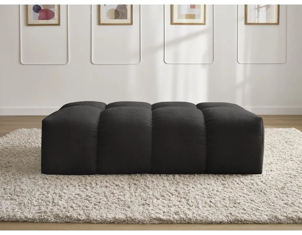 Черна шенилова табуретка Everest – Bobochic Paris