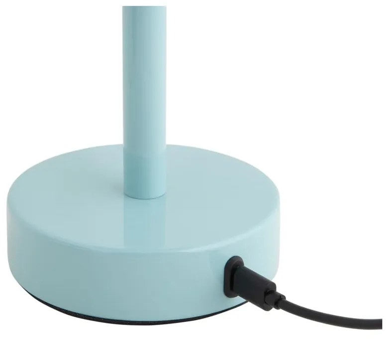 Светлосиня LED настолна лампа с метален абажур (височина 24,5 cm) James – Leitmotiv