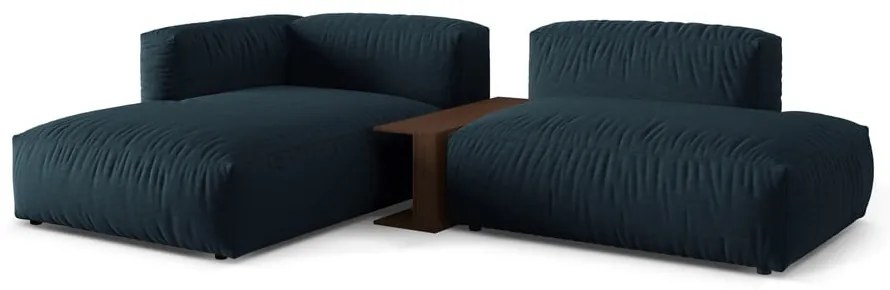 Тъмносин модулен ъглов диван (ляв ъгъл) Martina – Micadoni Home