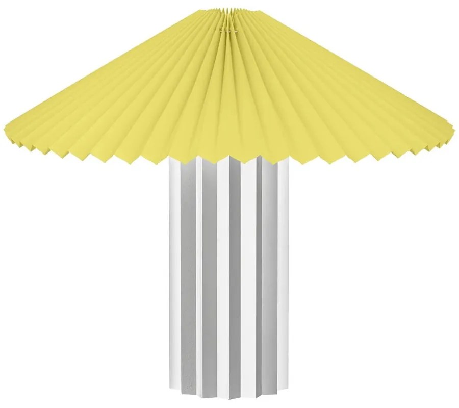 Жълта/в сребрист цвят затъмняваща се настолна лампа с текстилен абажур (височина 36 cm) Taite – Blomus