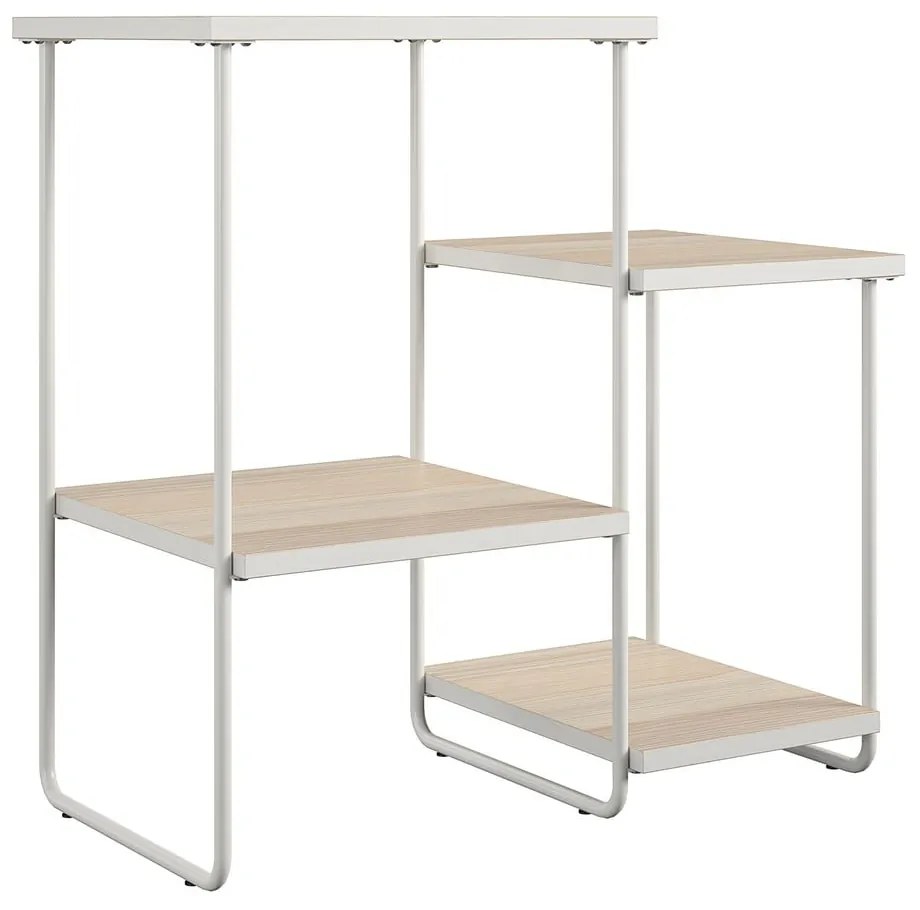 Бяло-в естествен цвят конзолна маса с ясенов плот 35x67 cm Dante – Støraa