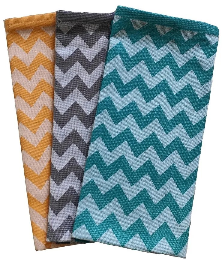 Памучни кърпи в комплект от 3 броя 70x50 cm Geometry - JAHU collections