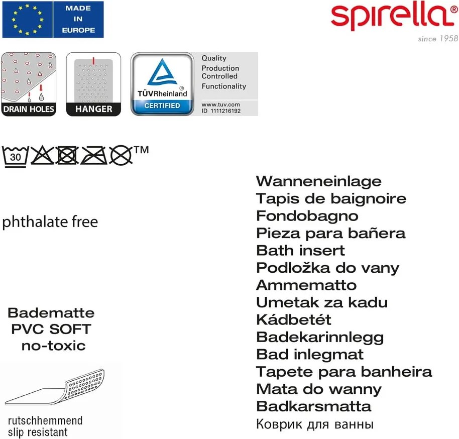 Подложка против хлъзгане 53x53 cm Ruby – Spirella