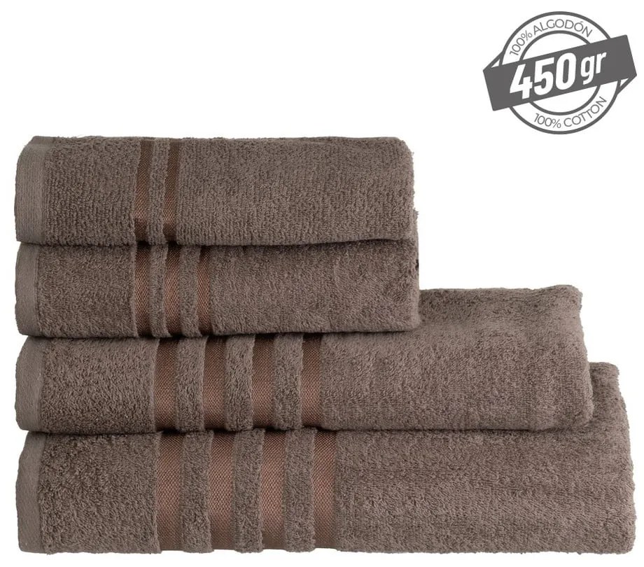 Кафява памучна кърпа от тери 30x50 cm Simple – Casa Selección