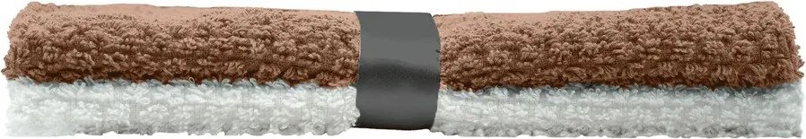 Бели/теракотени памучни кърпи в комплект 2 бр. от тери 50x50 cm Gourmet – douceur d'intérieur