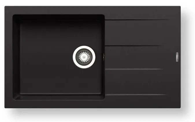 Pyramis 70217801 - Кухненска мивка ATHLOS 86x50 см гранит/матово черно покритие