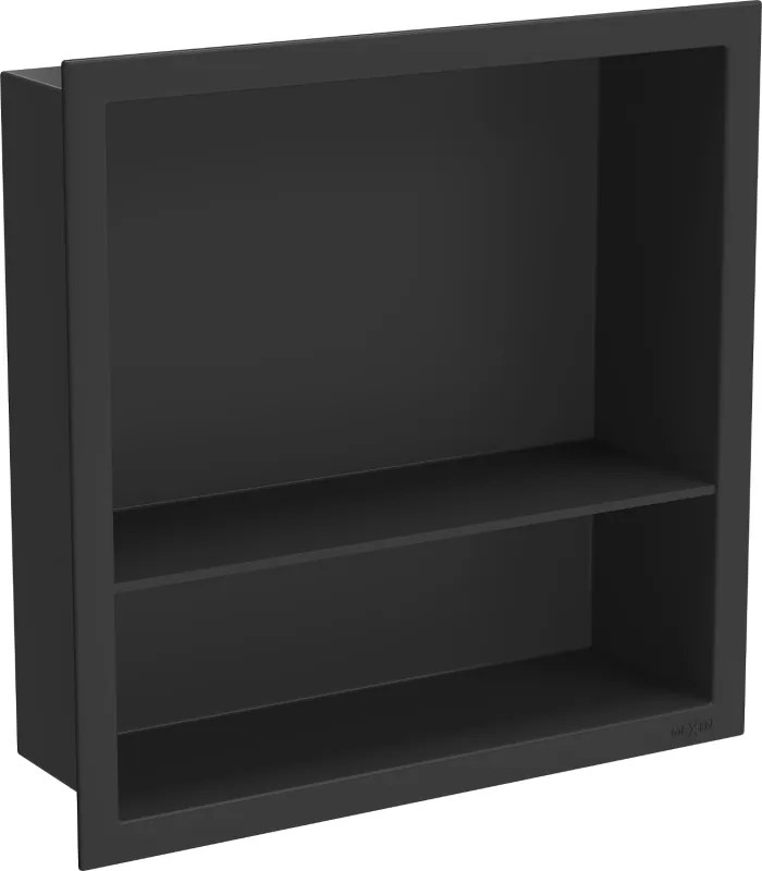 Mexen X-Wall-R нишова етажерка с яка и рафт 30 x 30 см, черна - 1970303010S