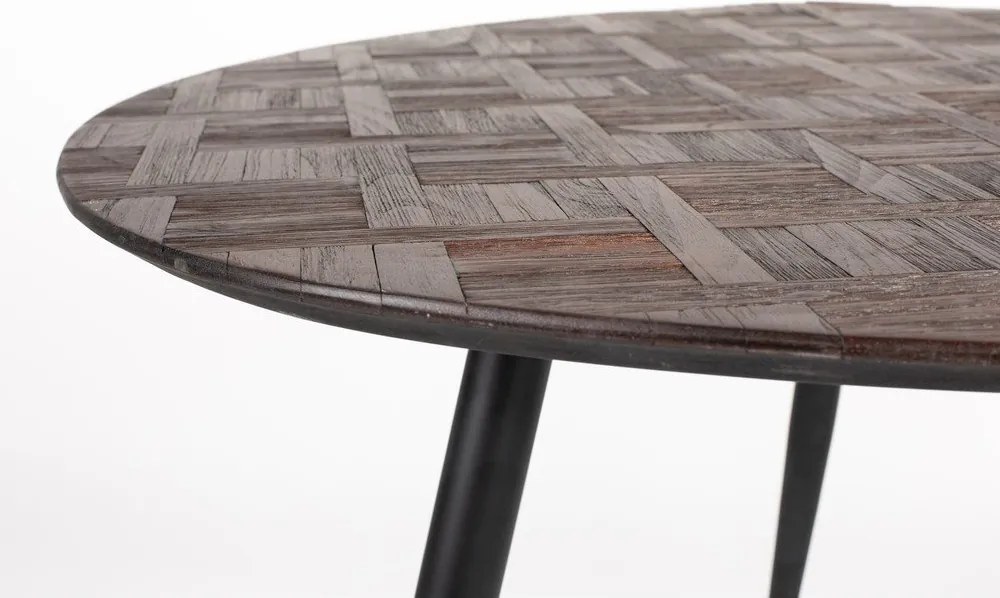 Кръгла трапезна маса от масивно тиково дърво 76x111 cm Webster – White Label