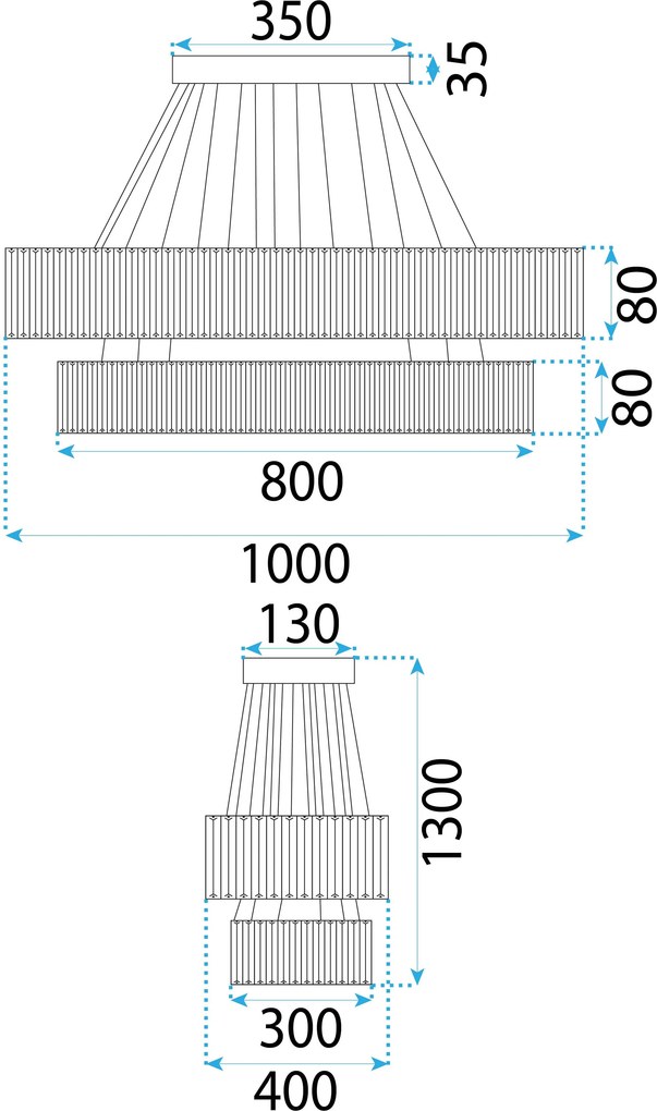Пендел LED APP1546-CP2 CHROME