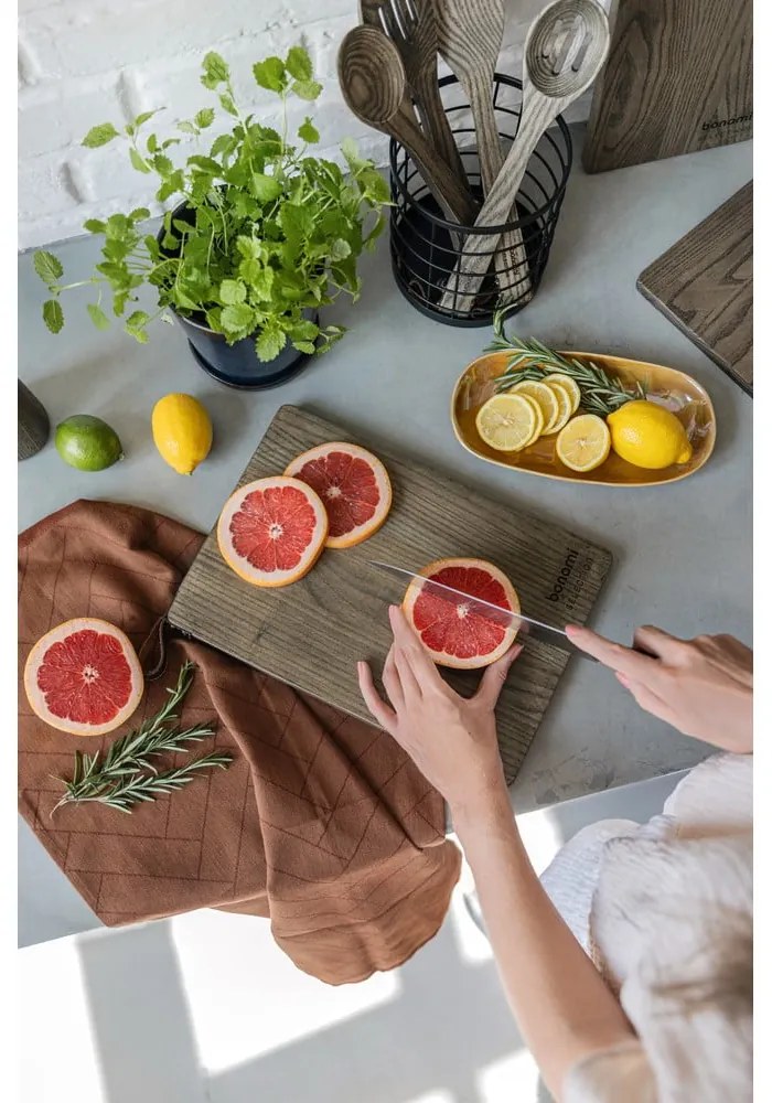 Дървена дъска за рязане за сервиране 26 x 18 cm Rustic – Bonami Selection