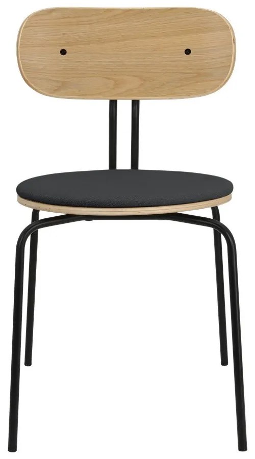 Черно-антрацитен трапезен стол Curious - UMAGE