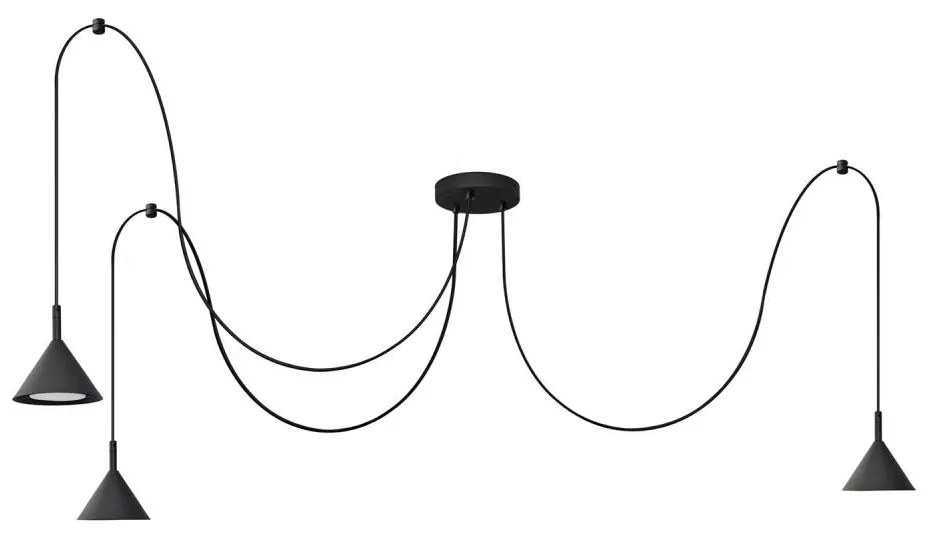 Пендел ETNA LONG 3xGX53/10W/230V паяк черен