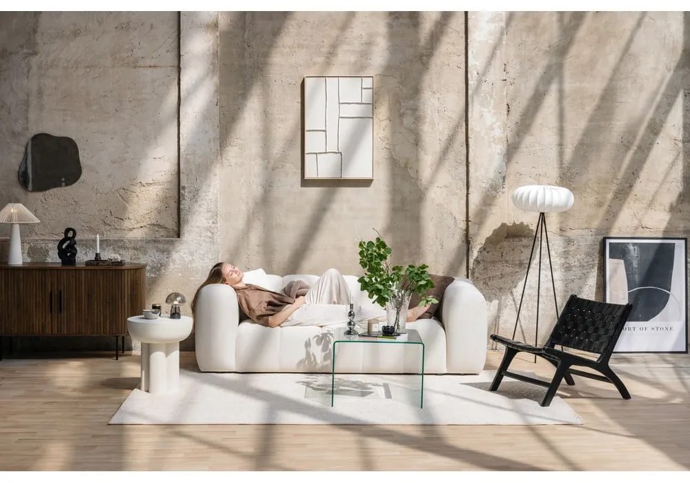 Теракотен кадифен диван 225 cm Cube – Bonami Selection