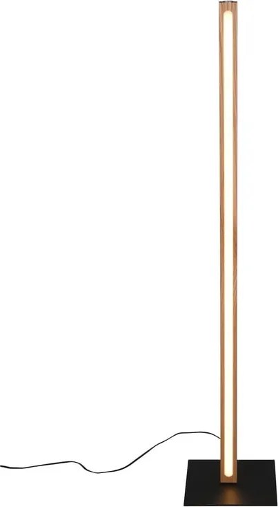 Черно-естествена LED подова лампа (височина 115 cm) Bellari – Trio
