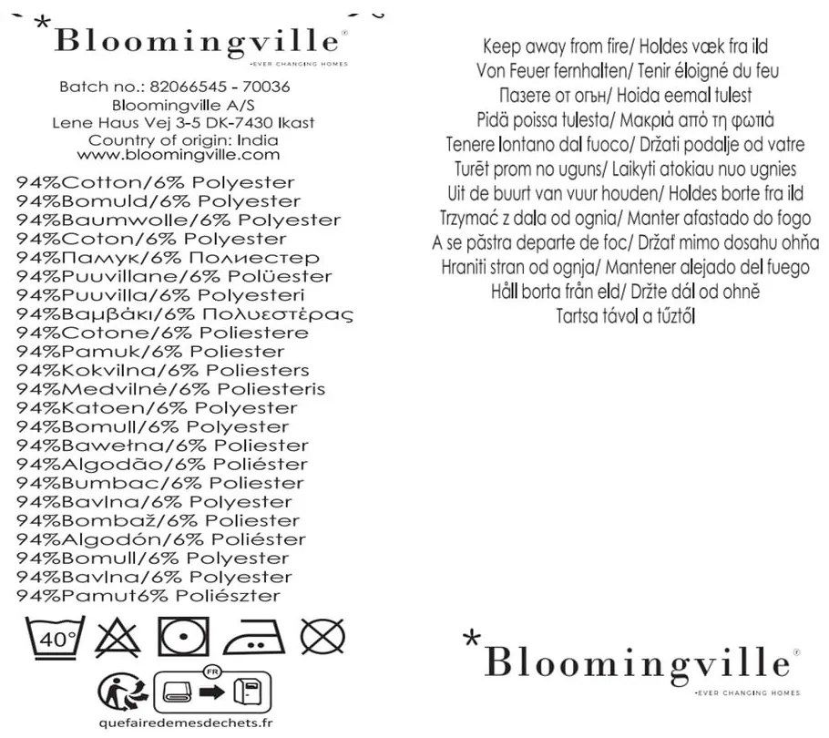 Червено/бежово одеяло със смес от памук 130x160 cm Cang – Bloomingville