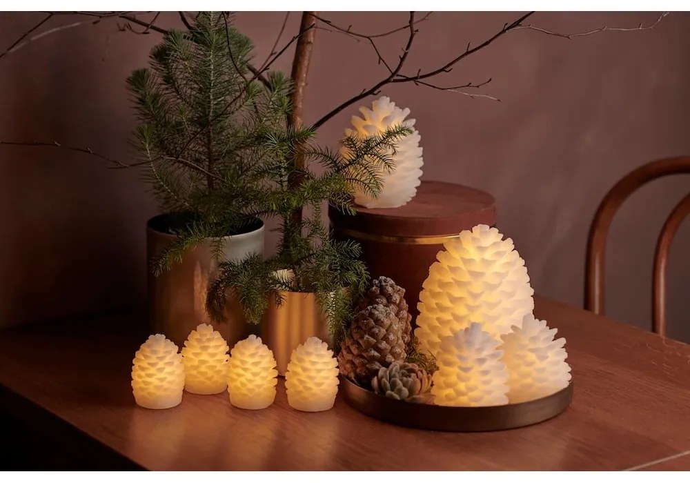 Бяла коледна светлинна украса ø 14 cm Clara – Sirius