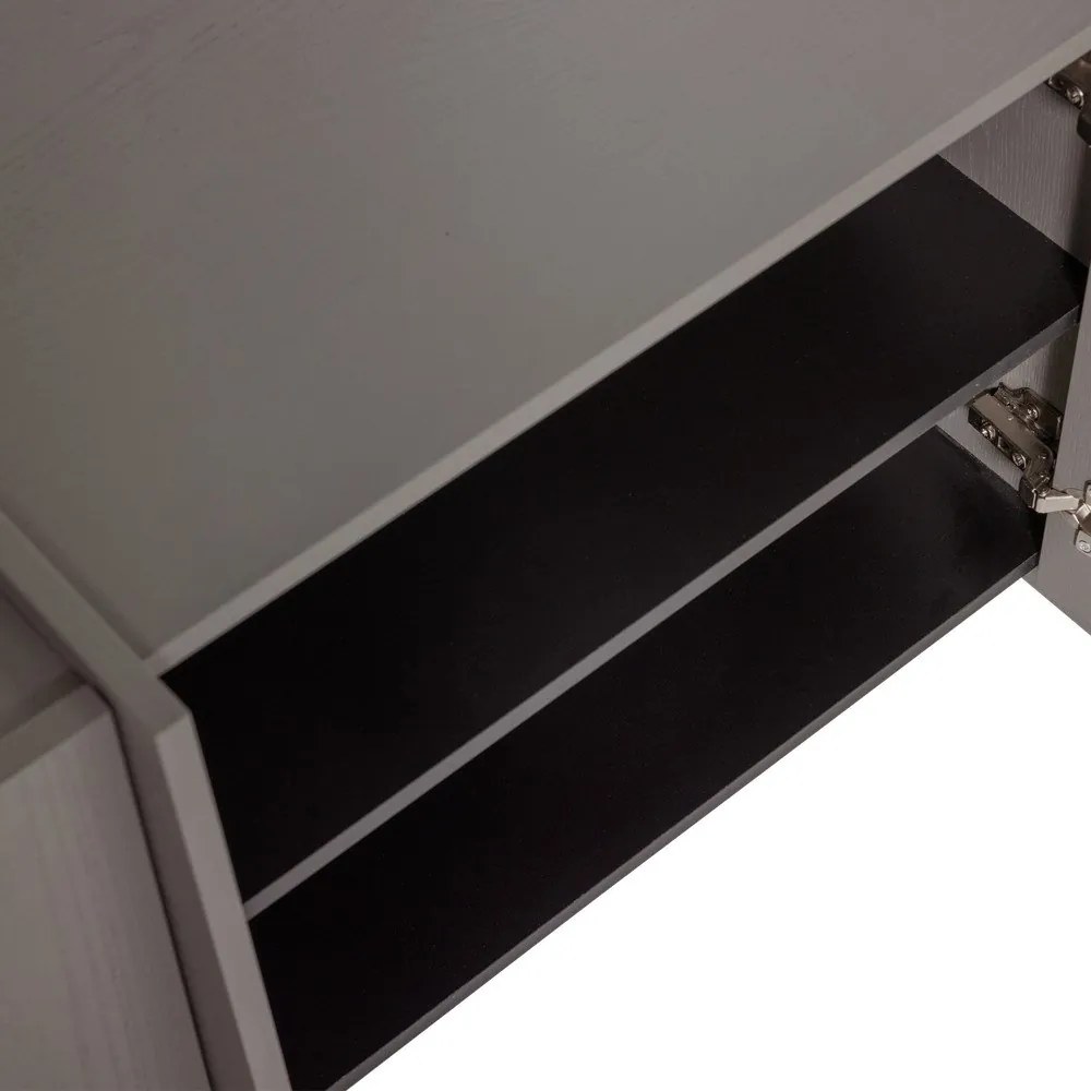 Сива маса за телевизор от декор от ясен 102x53x44 cm Brock – WOOOD