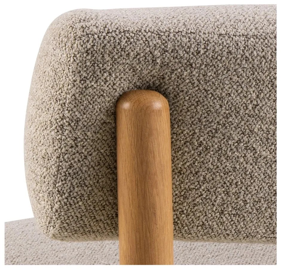 Бежово кресло от плат букле Burley – Actona