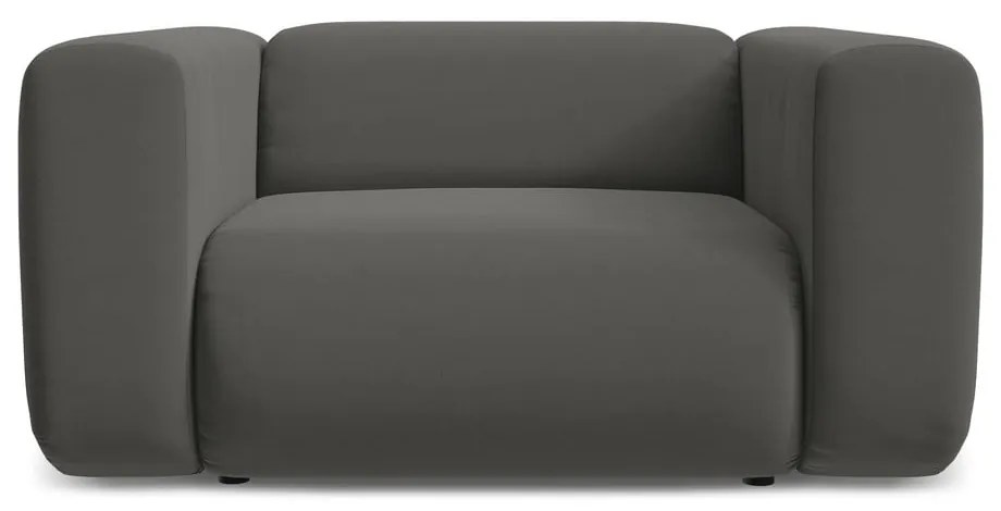 Сиво кадифено кресло Ekahi – Makamii