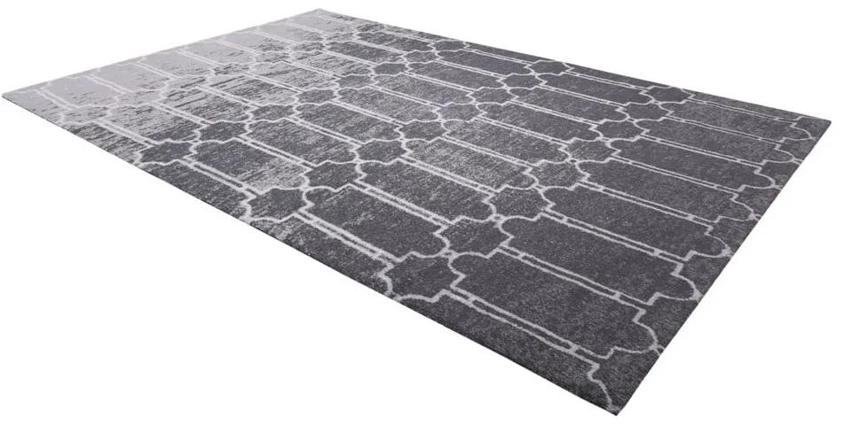 Сив вълнен килим 133x190 cm Ewar - Agnella
