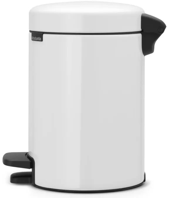 Кош за боклук с педал Brabantia NewIcon 648991, 3 л, Плавно затваряне, Противоплъзгаща основа, Бял