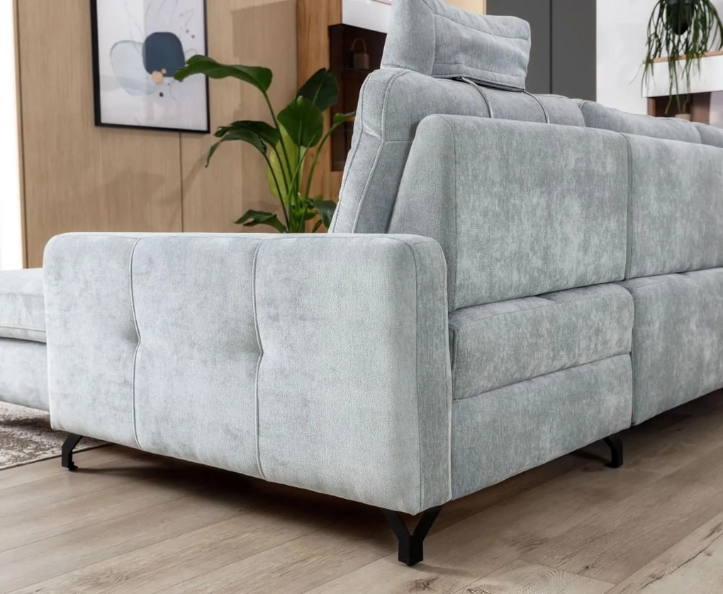 Ъглов диван Kognito max-Left-Gkri Anoixto