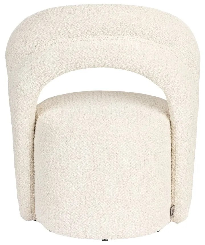 Кремаво въртящо се кресло от букле Seina – Dutchbone