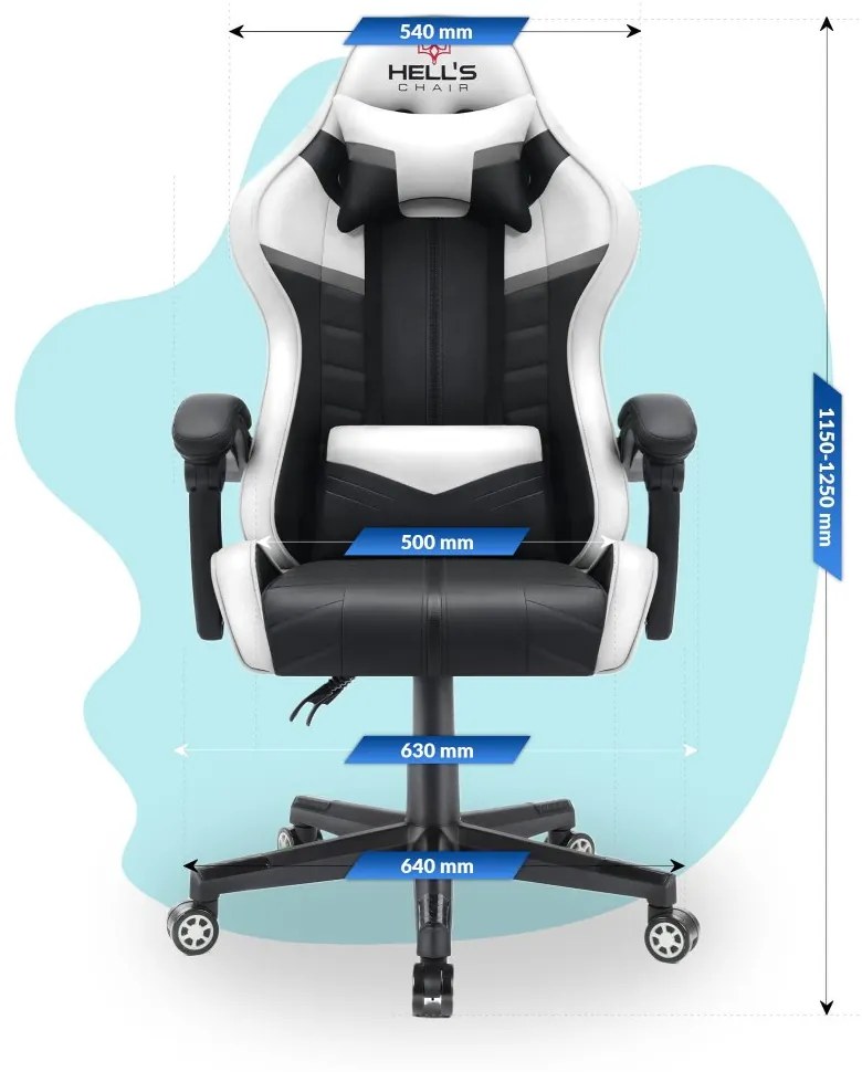 Детски стол за игра HC - 1004 черно и бяло