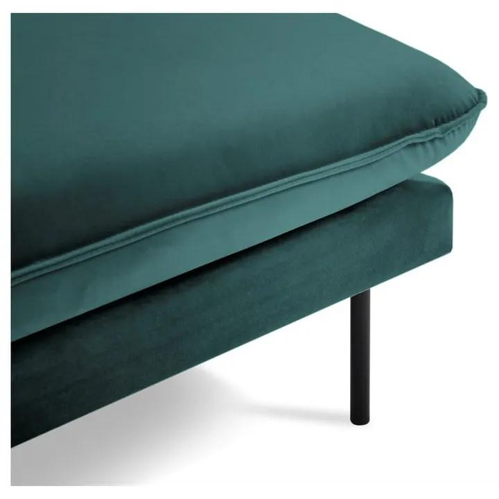 Ъглов диван от кадифе в петролено зелено, ляв ъгъл Vienna - Cosmopolitan Design