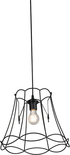 Ретро висяща лампа черна 35 см - Granny Frame